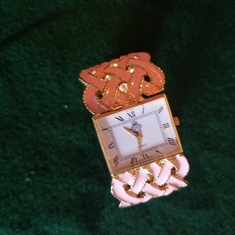 Ivana Trump Pink trellis watch